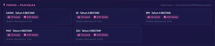 RPM Pantas — 1-klik pilih kelas